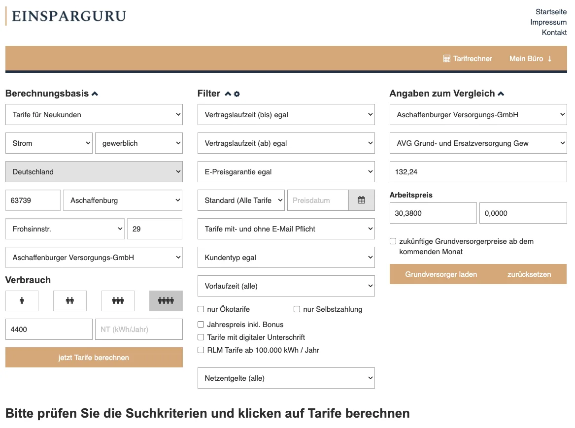 Strom & Gas Tarifvergleich